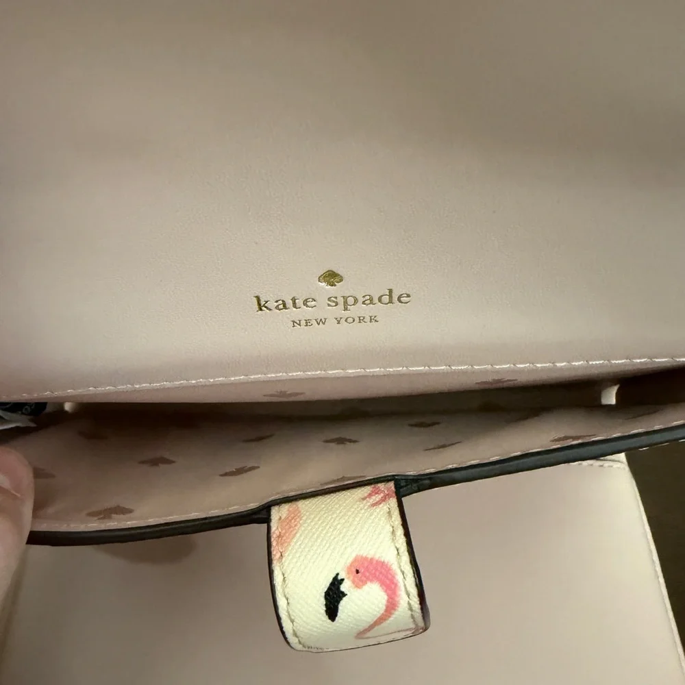 kate spade Pink and Hot Pink Flamingo Print Crossbody Bag - Picture 10 of 15